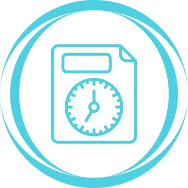 Alarm saat simgesi vektör illüstrasyonu