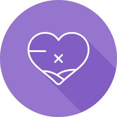 Kalp ikonu vektör illüstrasyonu