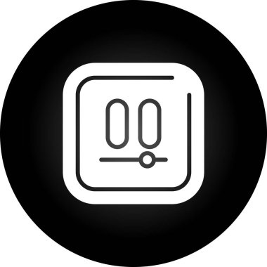 Siyah çizgi elektrik güç simgesi beyaz arkaplanda izole edildi. Elektrik gücünü başlat. Çember düğmesi. vektör illüstrasyonu