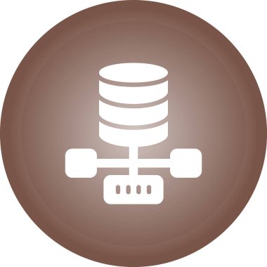 Benzersiz veritabanı vektör simgesi