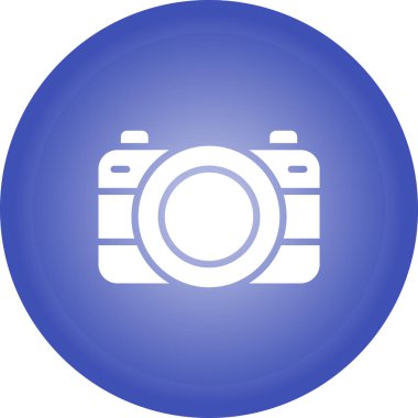 Kamera düz simgesi, vektör, illüstrasyon