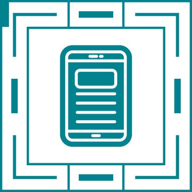 Cep telefonu simgesinin vektör illüstrasyonu