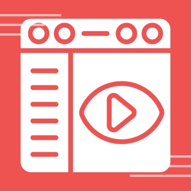 video simgesi, vektör illüstrasyonu