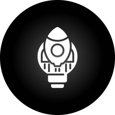 roket ikonu vektör illüstrasyonu