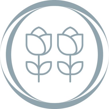 Çiçek. Web simgesi basit illüstrasyon