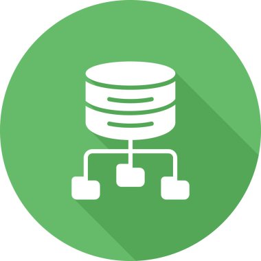 veri merkezi sunucu simgesi düz biçimli