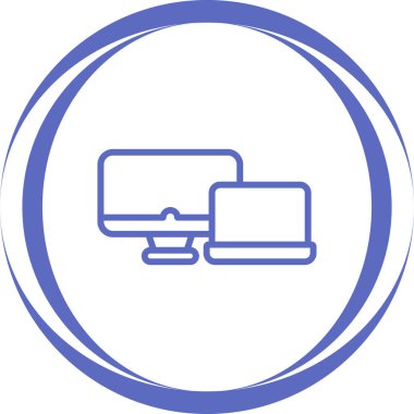 Bilgisayar ekranı. Web simgesi basit illüstrasyon