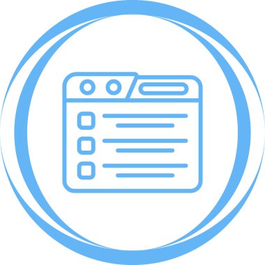 Tarayıcı. Web simgesi basit illüstrasyon