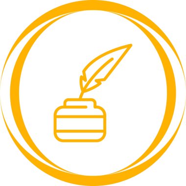 Kalem. Web simgesi basit illüstrasyon