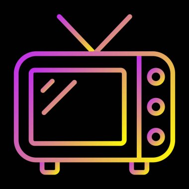 TV simgesi, vektör illüstrasyonu