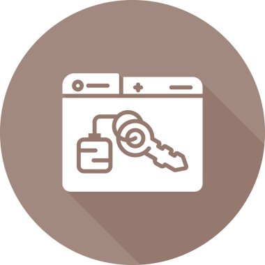 Anahtar. Web simgesi basit illüstrasyon