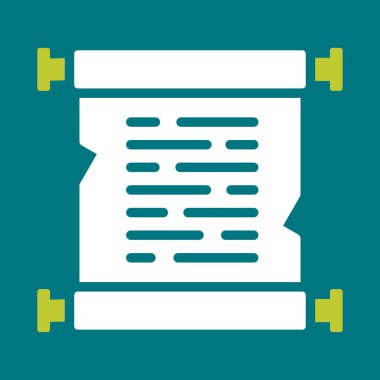 belge simgesi vektörü. düz tasarım biçimi