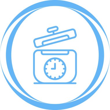 Saat simgesi vektör illüstrasyonu. zaman işareti