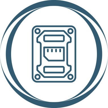 Devre kartı simgesi. vektör illüstrasyonu