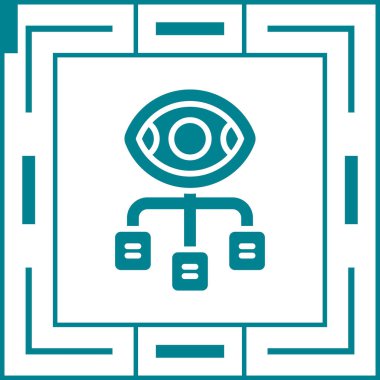 Moda stili izole edilmiş arkaplanda göz simgesi