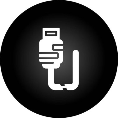 USB flash disk simgesi. vektör illüstrasyonu