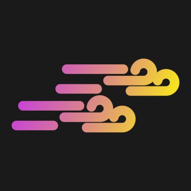 Bağlı satırları olan bir harf logosunun vektör çizimi