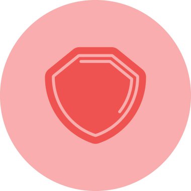 Kalkan. Web simgesi basit illüstrasyon.