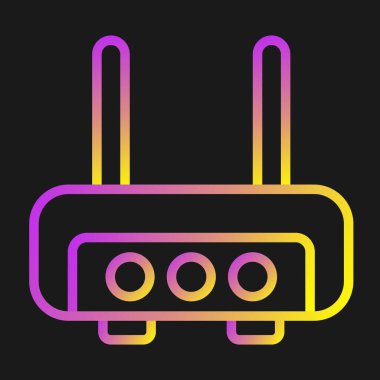 wifi router simgesi web basit illüstrasyonuName