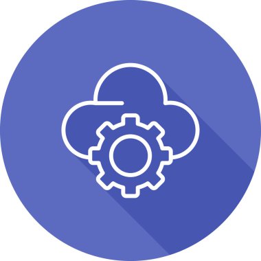 Bulut simgesi vektör illüstrasyonu