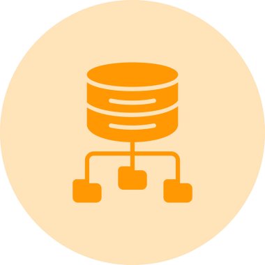 veritabanı. Web simgesi basit illüstrasyon