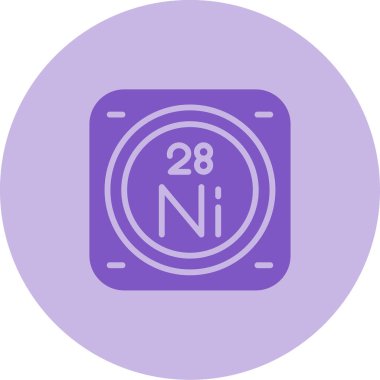 Nikel kimyasal element simgesi, basit satır biçimi