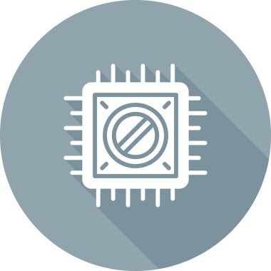 CPU düz vektör simgesi