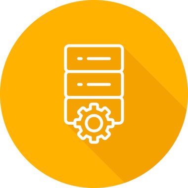 vektör sunucu simgesi, basit illüstrasyon