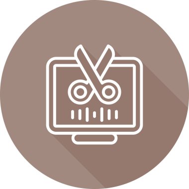 Masaüstü Bilgisayar Web simgesi vektör çizimi