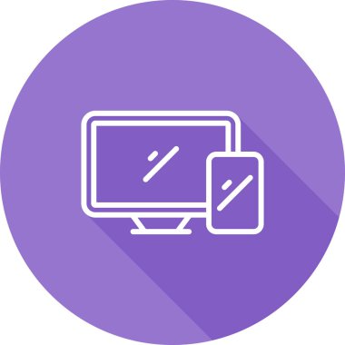 Dizüstü bilgisayar simgesinin vektör çizimi