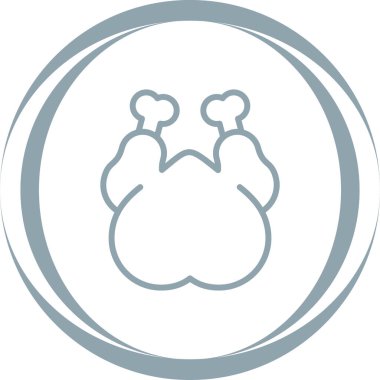 Tavuk. Web simgesi basit illüstrasyon
