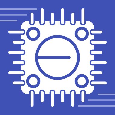 Devre kartı simgesi. Teknoloji konsepti sembol tasarımı illüstrasyonu