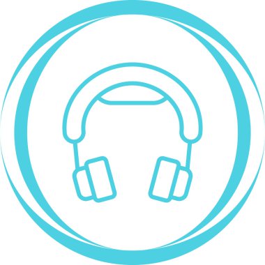 Kulaklık. Web simgesi basit illüstrasyon