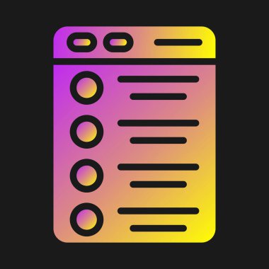 belge dizini vektör gradyan simgesi tasarımı