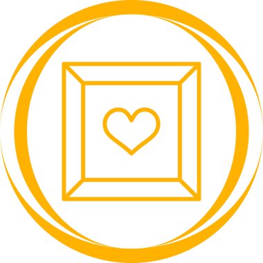 Kalp ikonu vektör illüstrasyonu