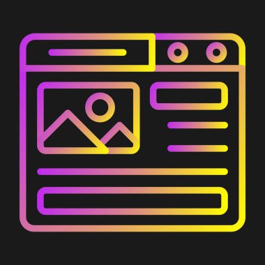 tarayıcı pencere simgesi vektör illüstrasyonu