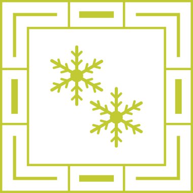 Kar Tanesi simgesi, vektör illüstrasyonu