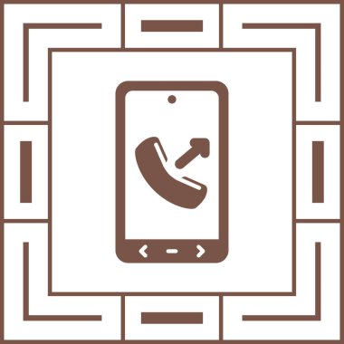 cep telefonu simgesi. vektör illüstrasyonu