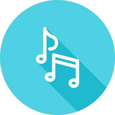 müzik düz çizgi simgesi