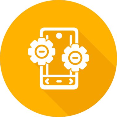 Cep telefonu simgesi, vektör illüstrasyonu