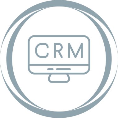 crm simge vektör illüstrasyonu