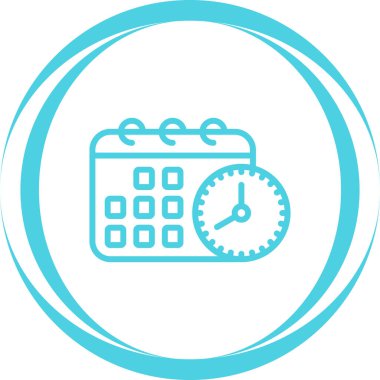 Saat simgesinin vektör illüstrasyonu