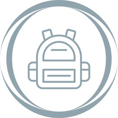 sırt çantası simgesi vektör illüstrasyonu