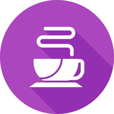 Kahve fincanı. Web simgesi basit illüstrasyon