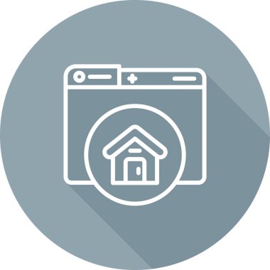 ev vektörü simgesi modern illüstrasyon