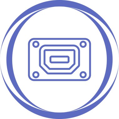 eşsiz çip vektör çizgisi simgesi