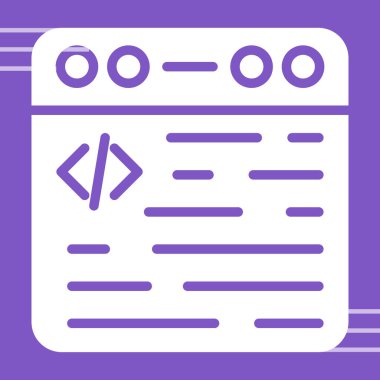 kod kodlama simgesi, vektör illüstrasyonu