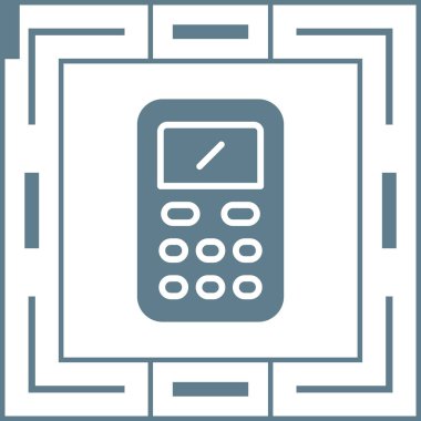 Hesap makinesi. Web simgesi basit illüstrasyon