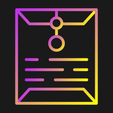 belge simgesi, vektör çizimi