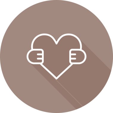 heart vector glyph icon design